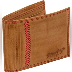 Rawlings Men's Baseball Stitch Bifold, Tan, One Size